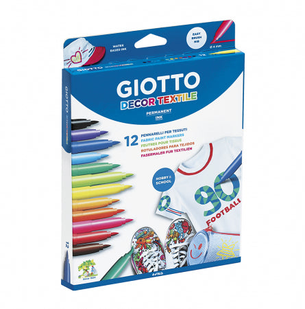 GIOTTO Marcador Decor Têxtil - 12 Unidades