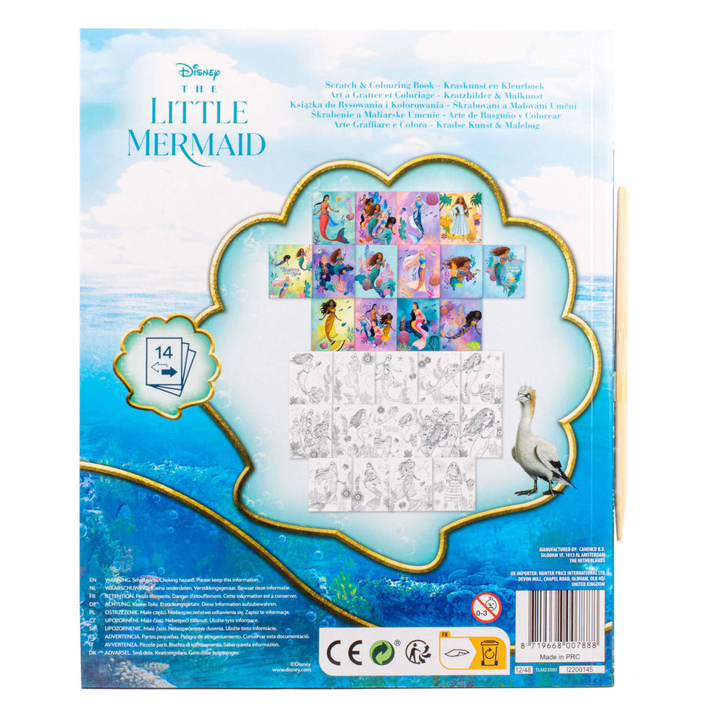 Livro de Colorir/Raspar - Little Mermaid