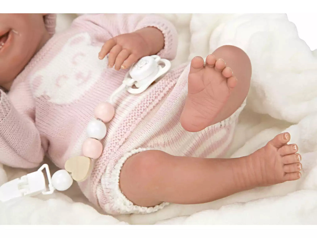 Boneca Bebé Reborn 40 cm. Adriana Rosa com Manta - Arias