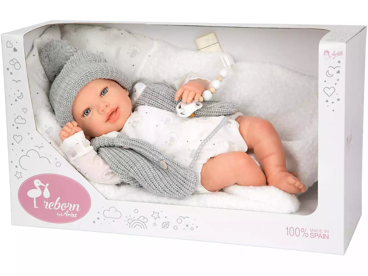Boneca Bebé Reborn Daniela de 45 cm com Almofada - Arias