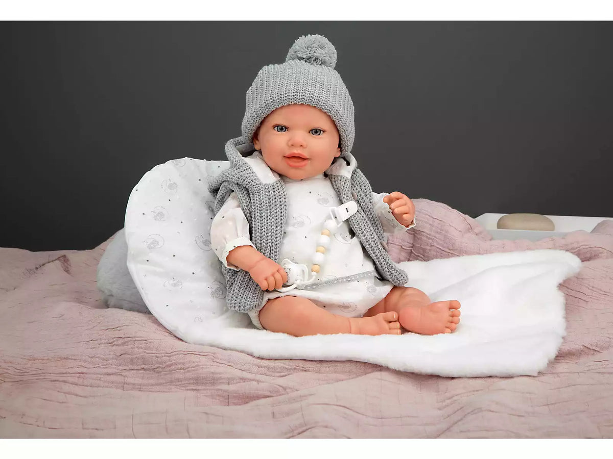 Boneca Bebé Reborn Daniela de 45 cm com Almofada - Arias