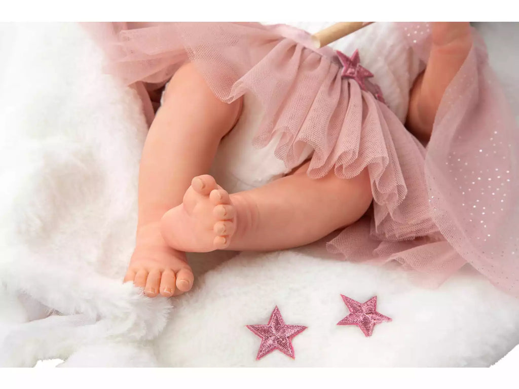 Boneca Reborn Princesa Rosa de 38 cm com Manta - Arias