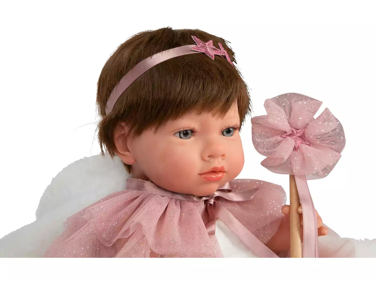 Boneca Reborn Princesa Rosa de 38 cm com Manta - Arias