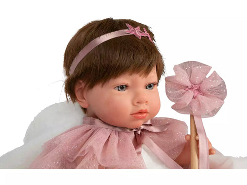 Boneca Reborn Princesa Rosa de 38 cm com Manta - Arias