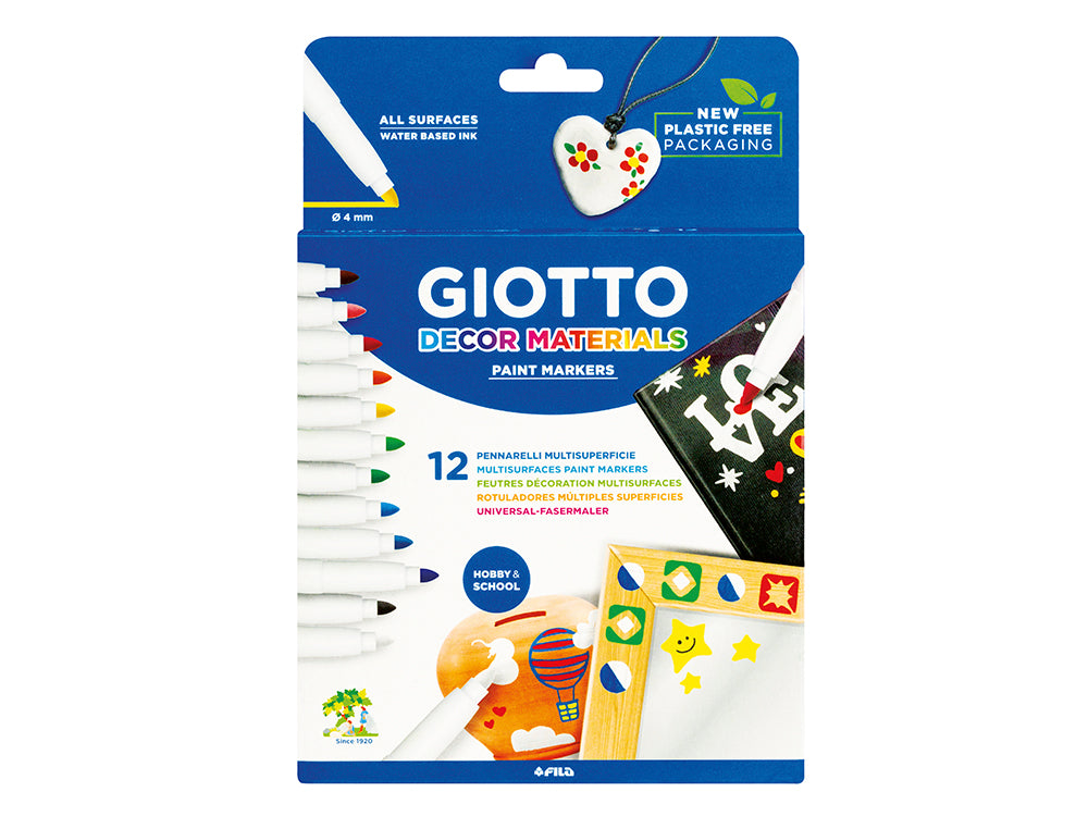 GIOTTO Marcador Decor Materials - 12 Unidades