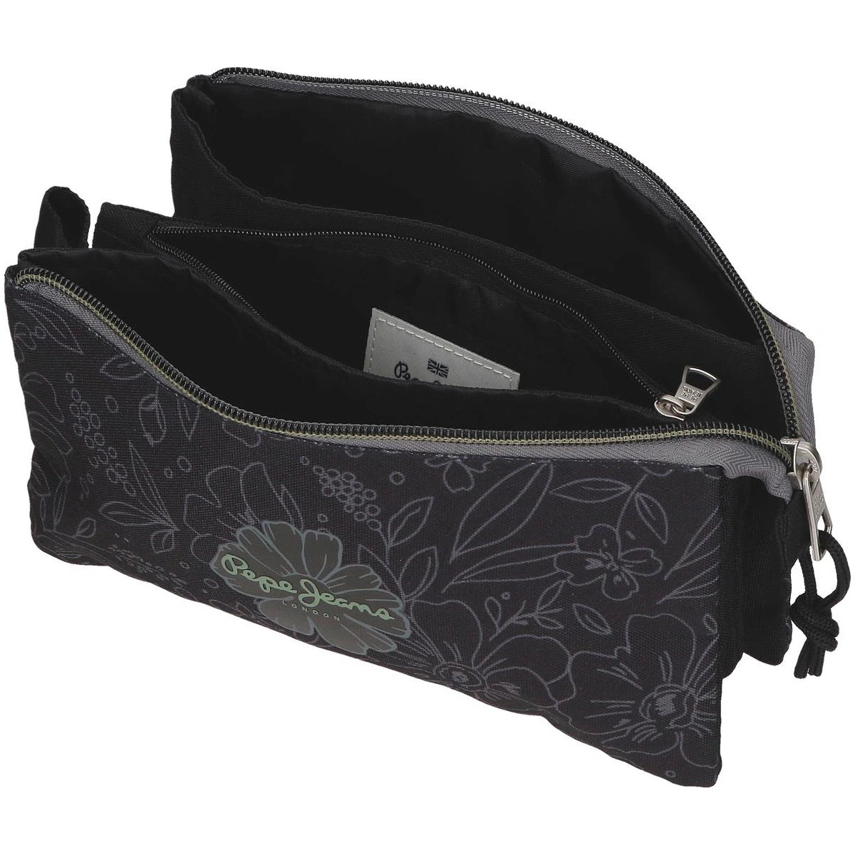 Porta Lápis Triplo Eloise Negro - Pepe Jeans