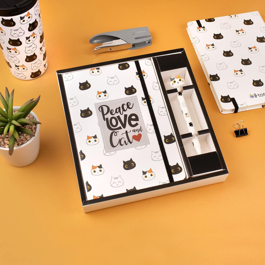 Bloco de Notas A5 com Caneta Gato - iTotal