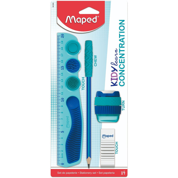 Conjunto Escolar Kidy Learn Concentration 4 Unidades Azul - Maped