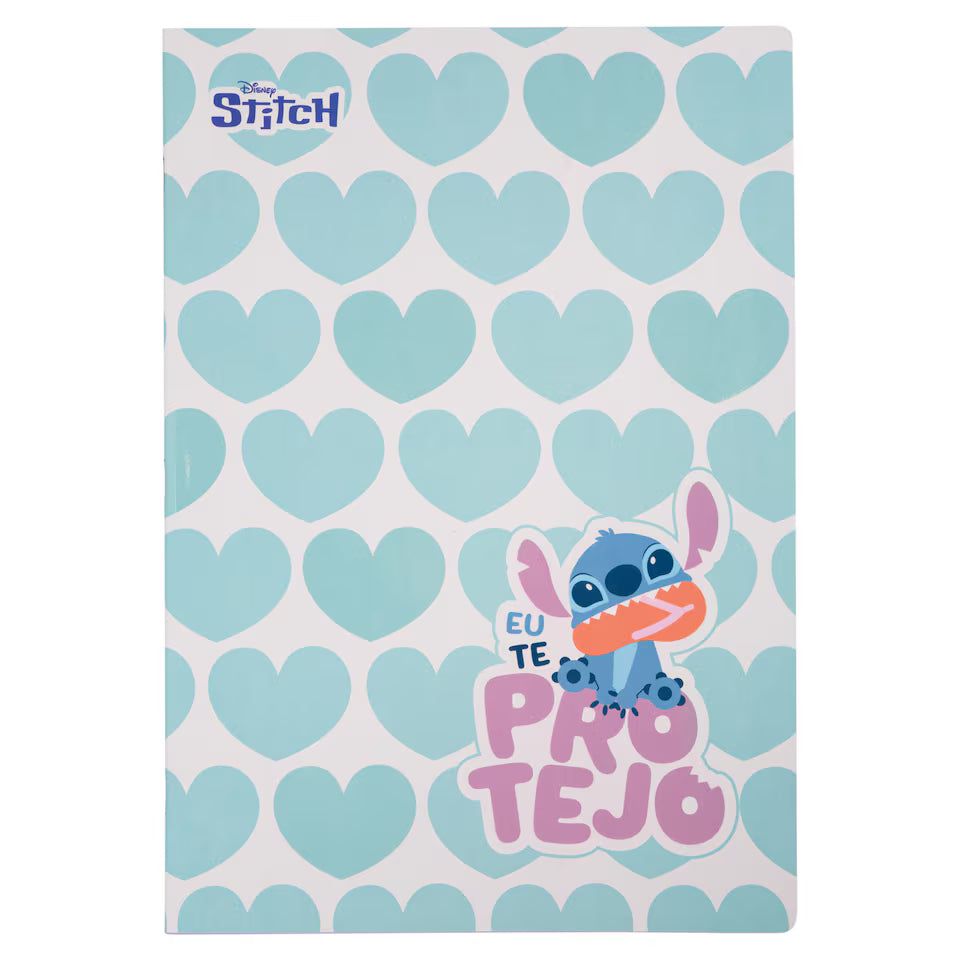 Caderno Quadriculado Love - Stich