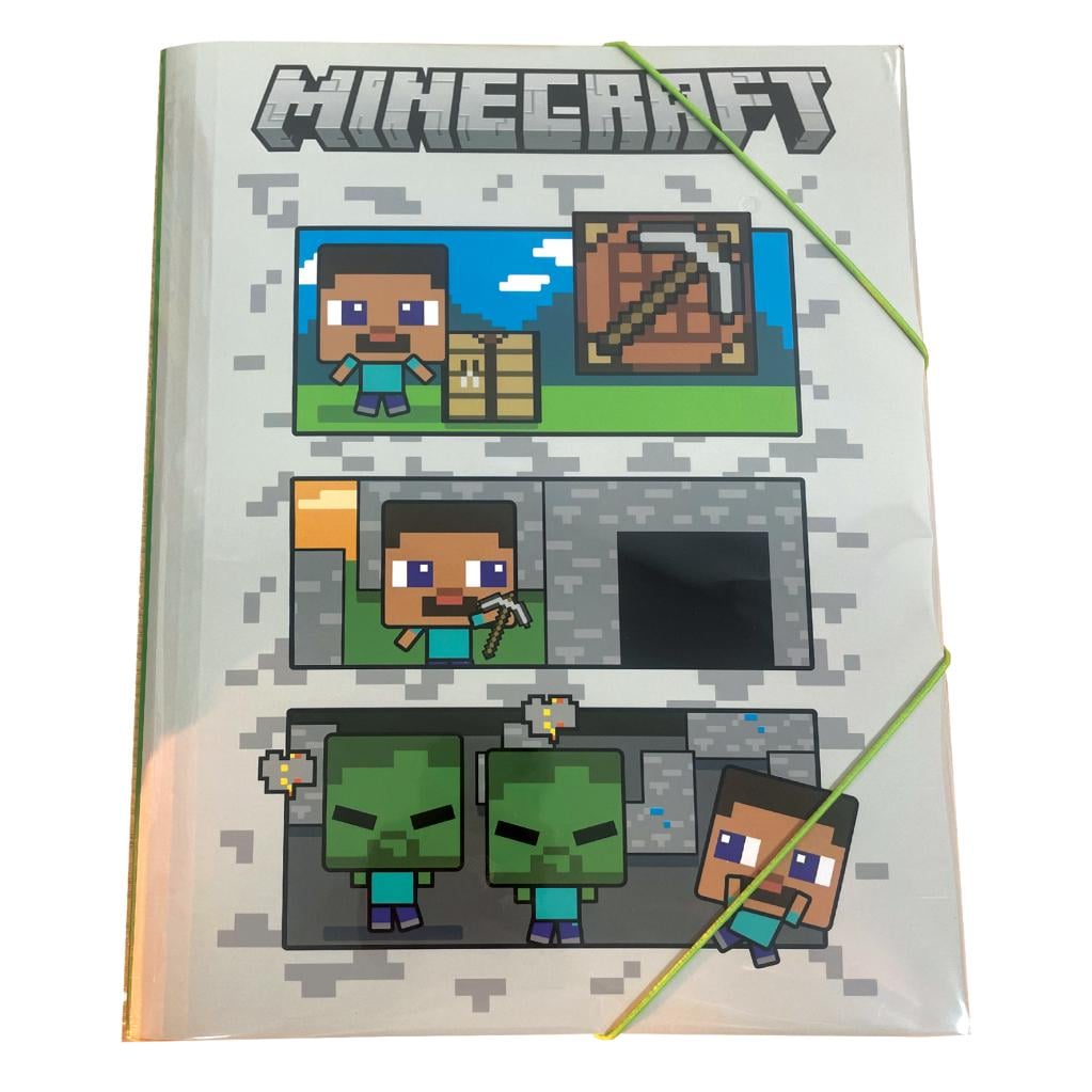 Capa c/Elástico A4 - Minecraft