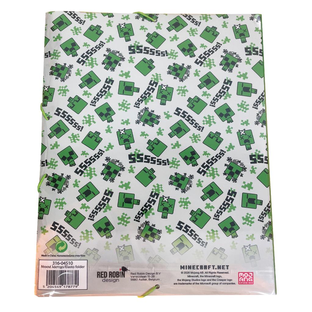 Capa c/Elástico A4 - Minecraft
