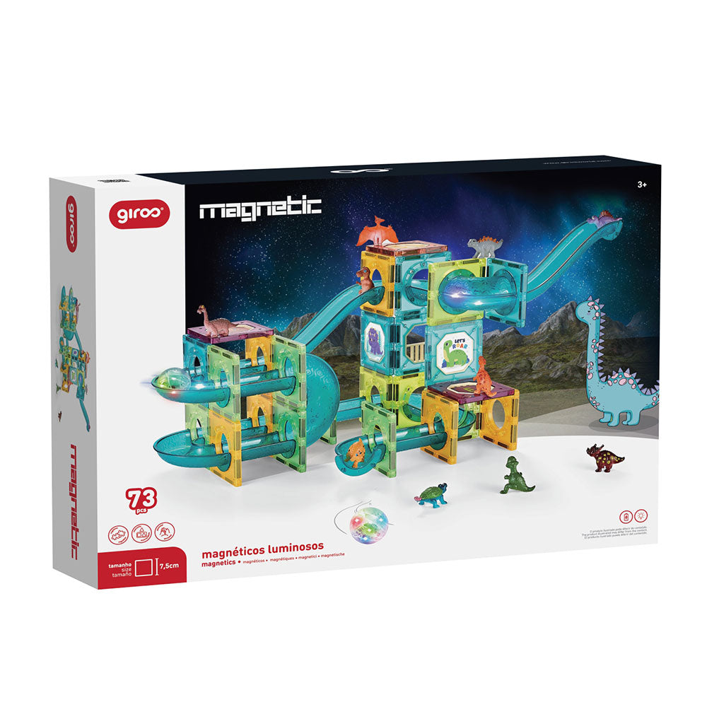 Jogo Magnético Luminoso Dino - giros