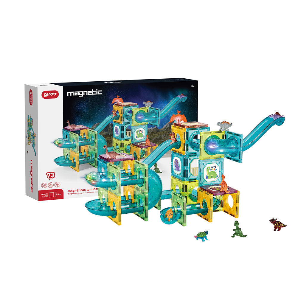 Jogo Magnético Luminoso Dino - giros