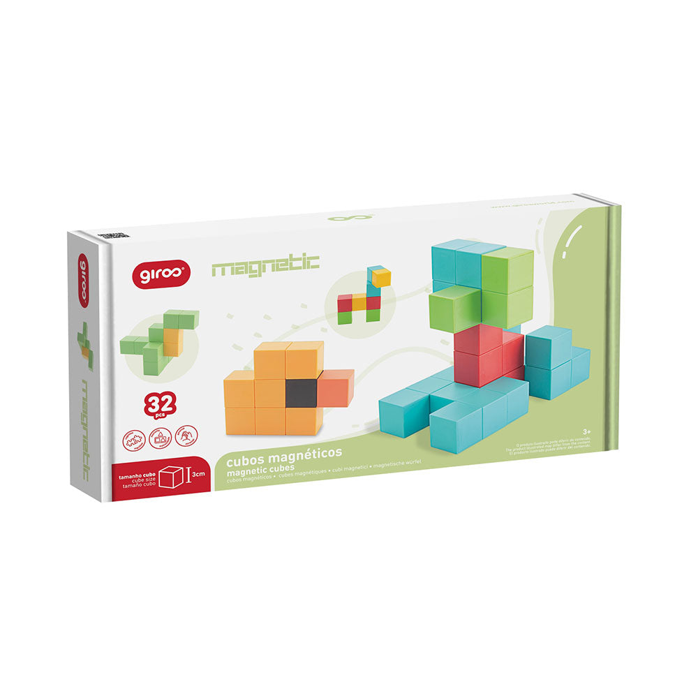 Jogo Magnético 32 Cubos 3D - giros