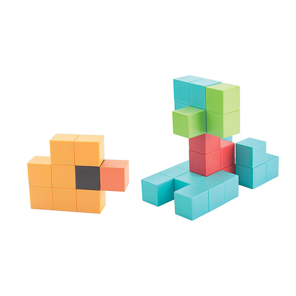 Jogo Magnético 32 Cubos 3D - giros