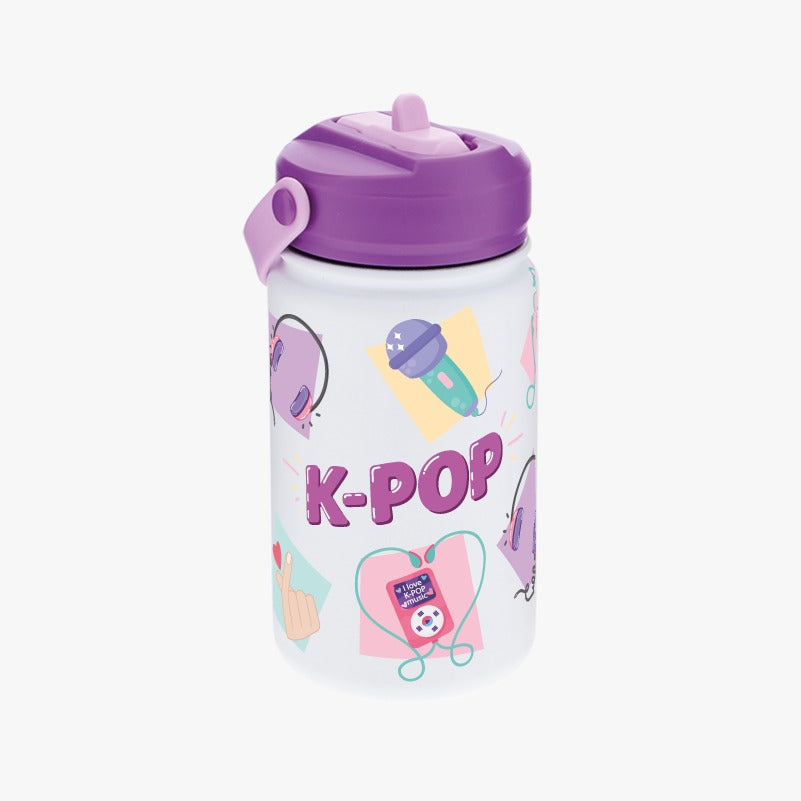 Garrafa térmica c/ bocal 330ml - K-Pop