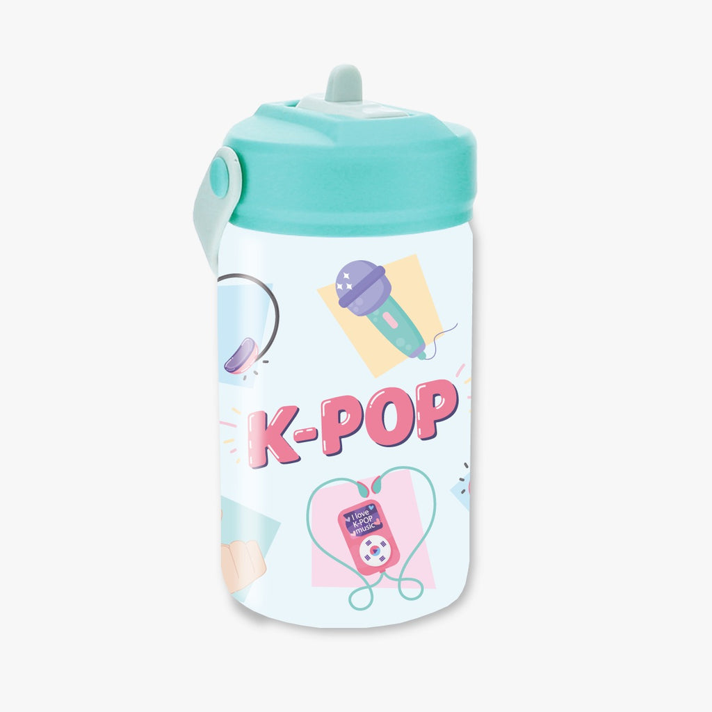 Garrafa tritan c/ bocal 350ml - K-Pop