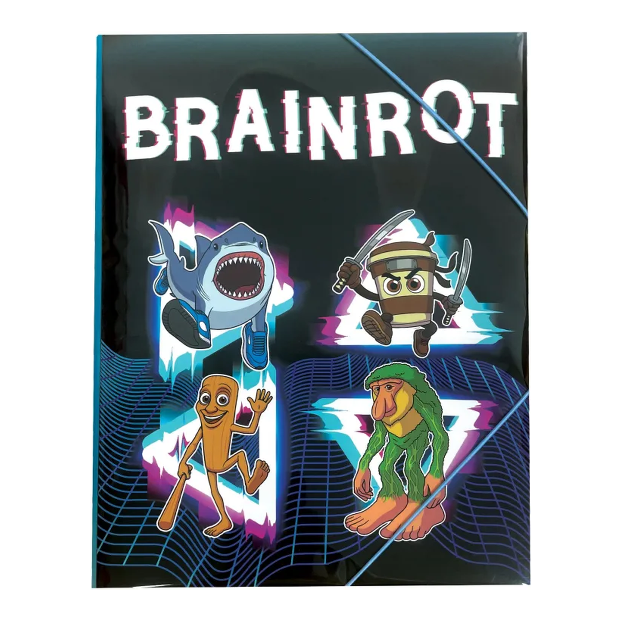 Capa c/Elástico A4 - Brainrot