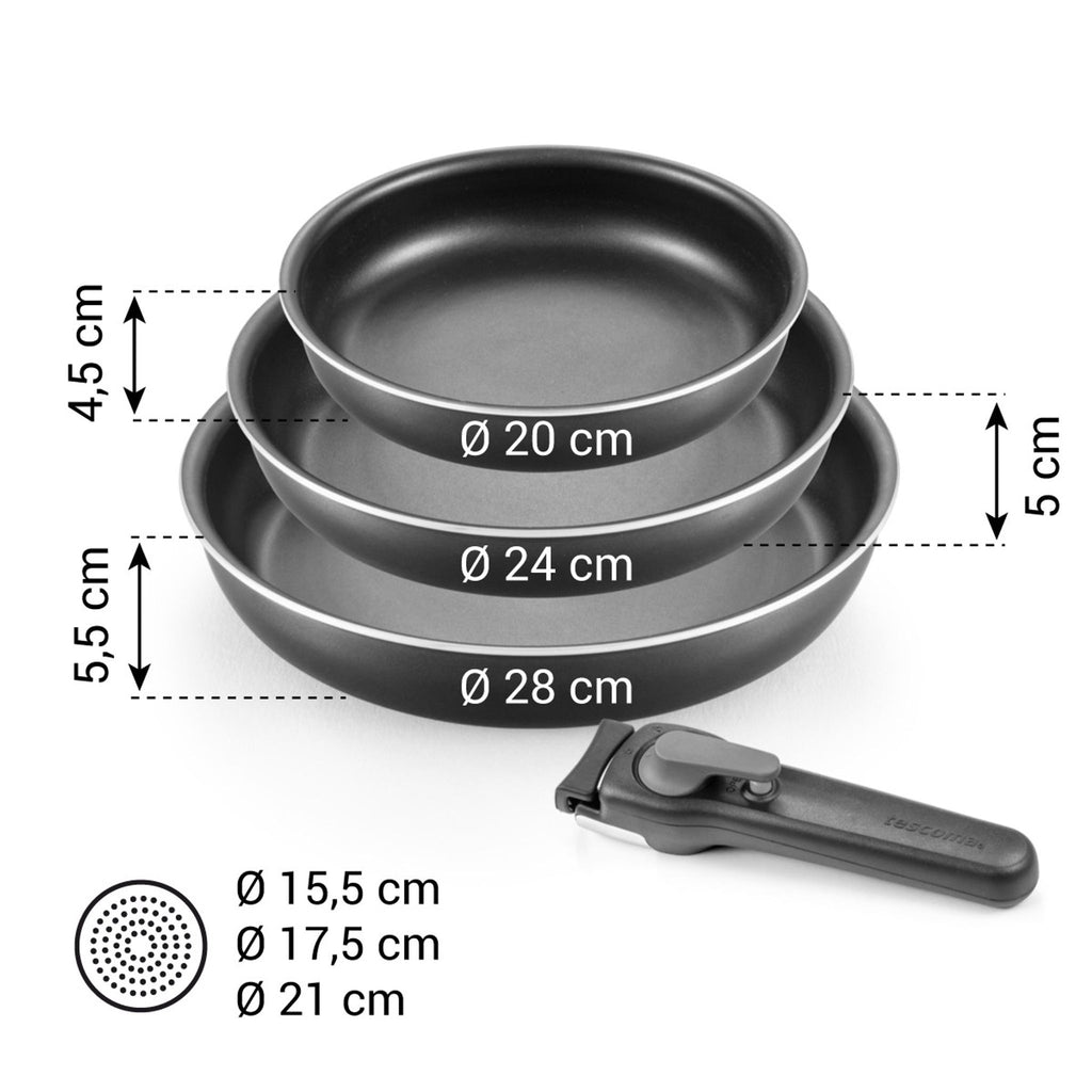 Conjunto de 3 Frigideiras c/pega - VARIO
