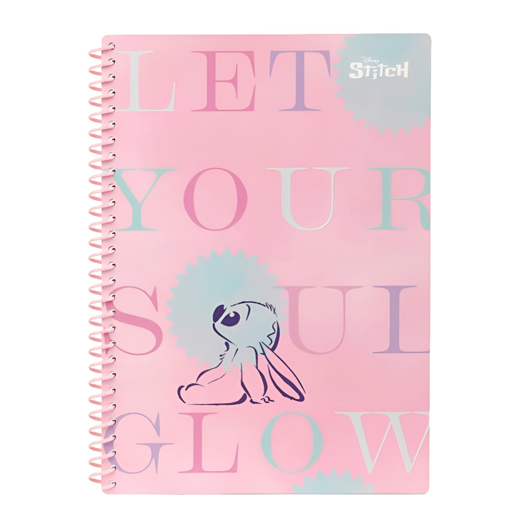 Caderno B5 Quadriculado Stitch Love