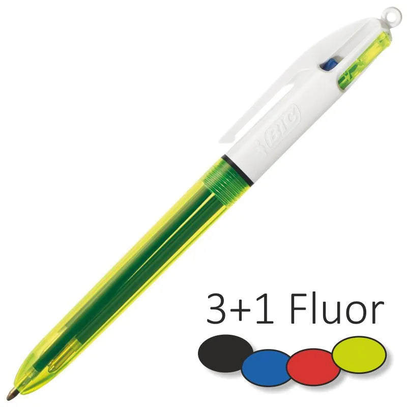 Caneta 4 cores Fluor BIC