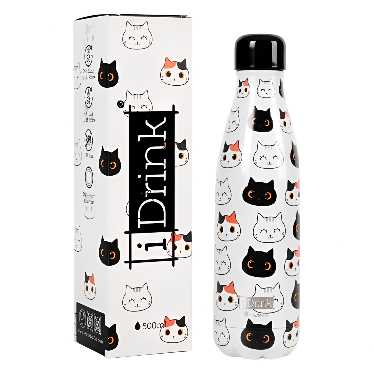 Garrafa Térmica 500ml Gato - iTotal
