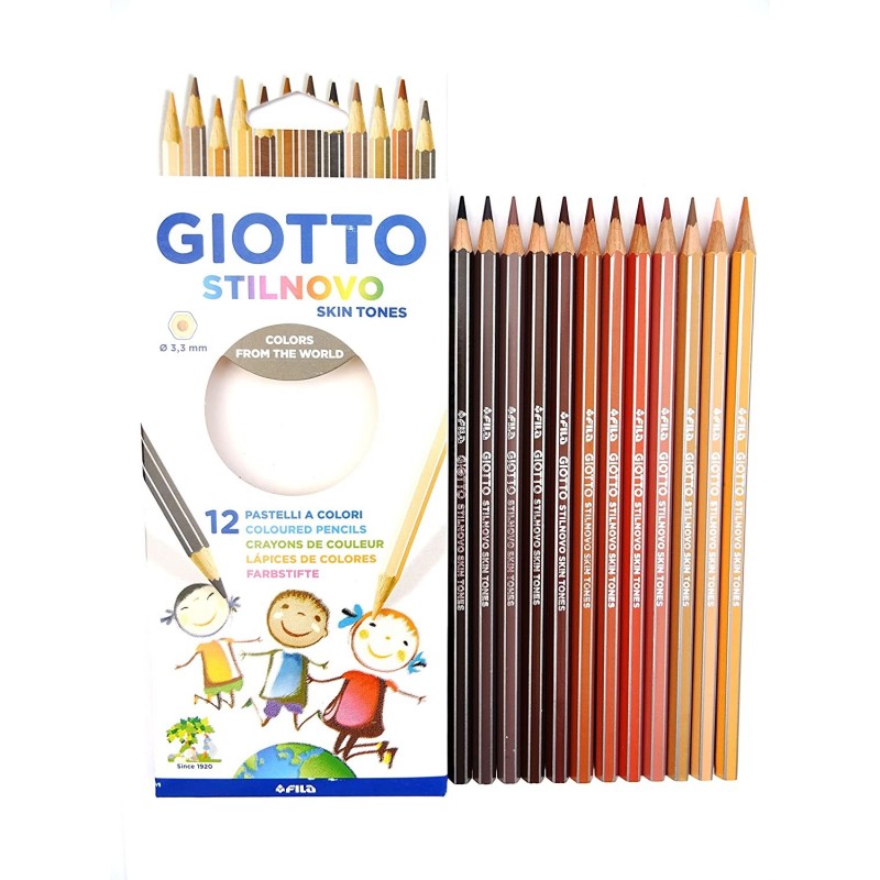 GIOTTO Lápis de Cor Skin Tones - 12 Unidades