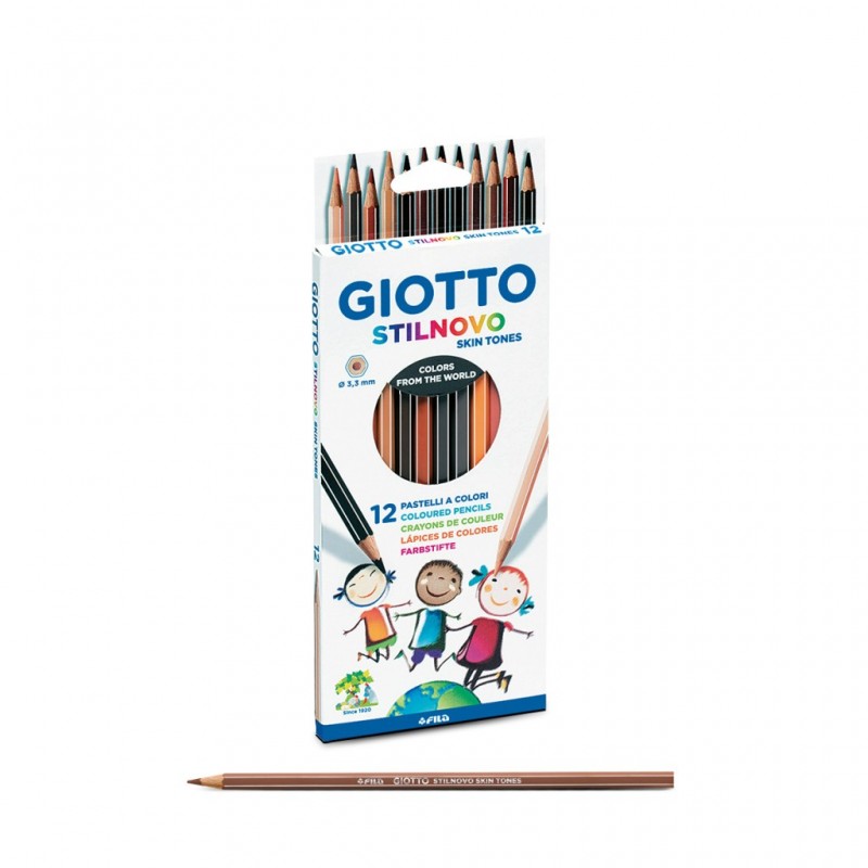 GIOTTO Lápis de Cor Skin Tones - 12 Unidades