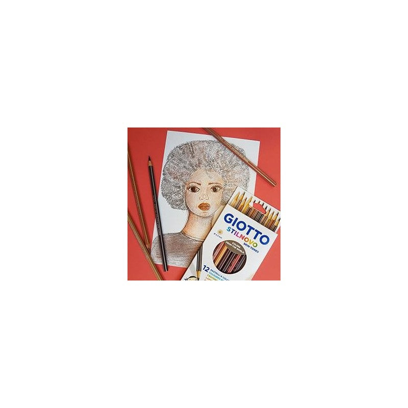 GIOTTO Lápis de Cor Skin Tones - 12 Unidades