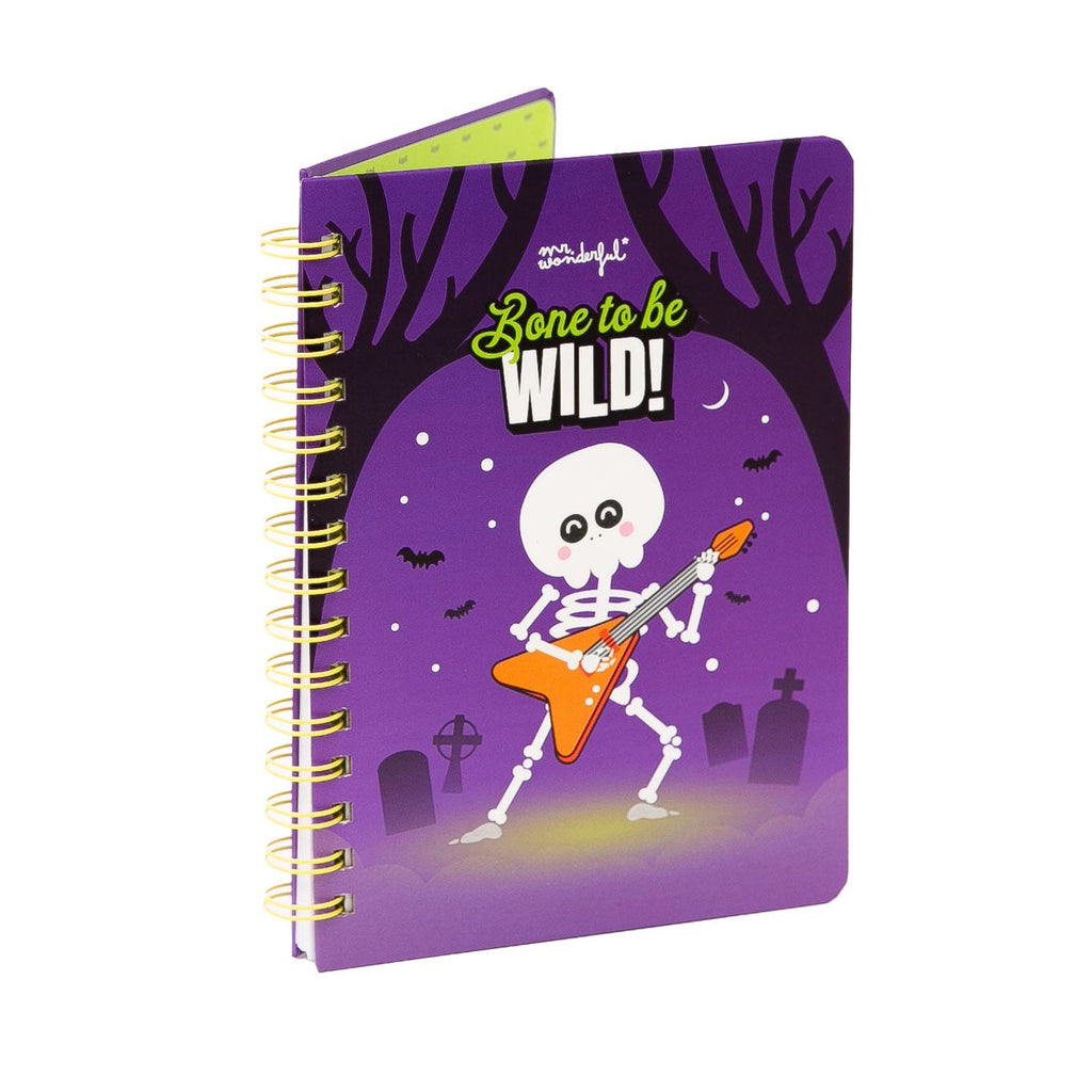 Caderno A5 Fluorescente Que Brilha no Escuro - Bone to be wild!