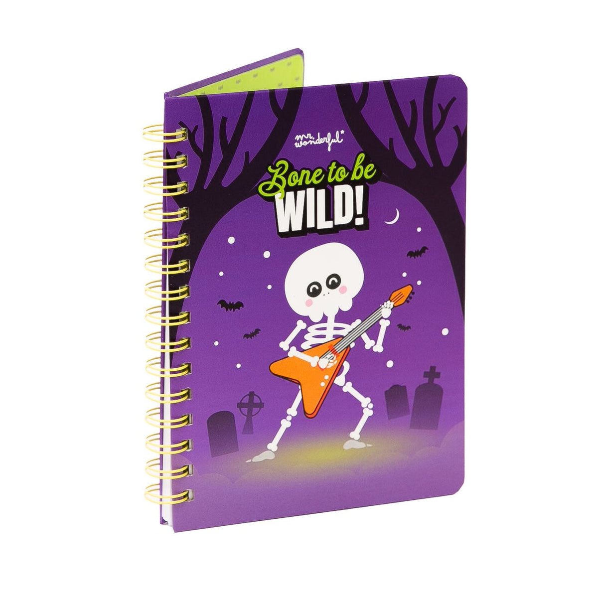 Caderno A5 Fluorescente Que Brilha no Escuro - Bone to be wild!
