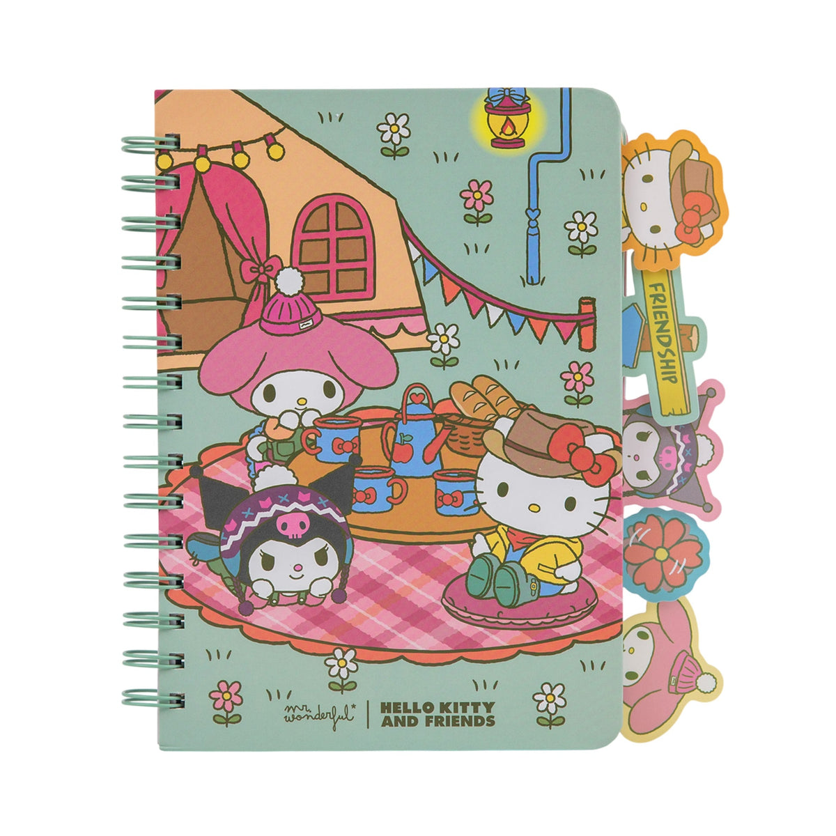 Caderno A5 com Separadores Hello Kitty & Friends - Camping