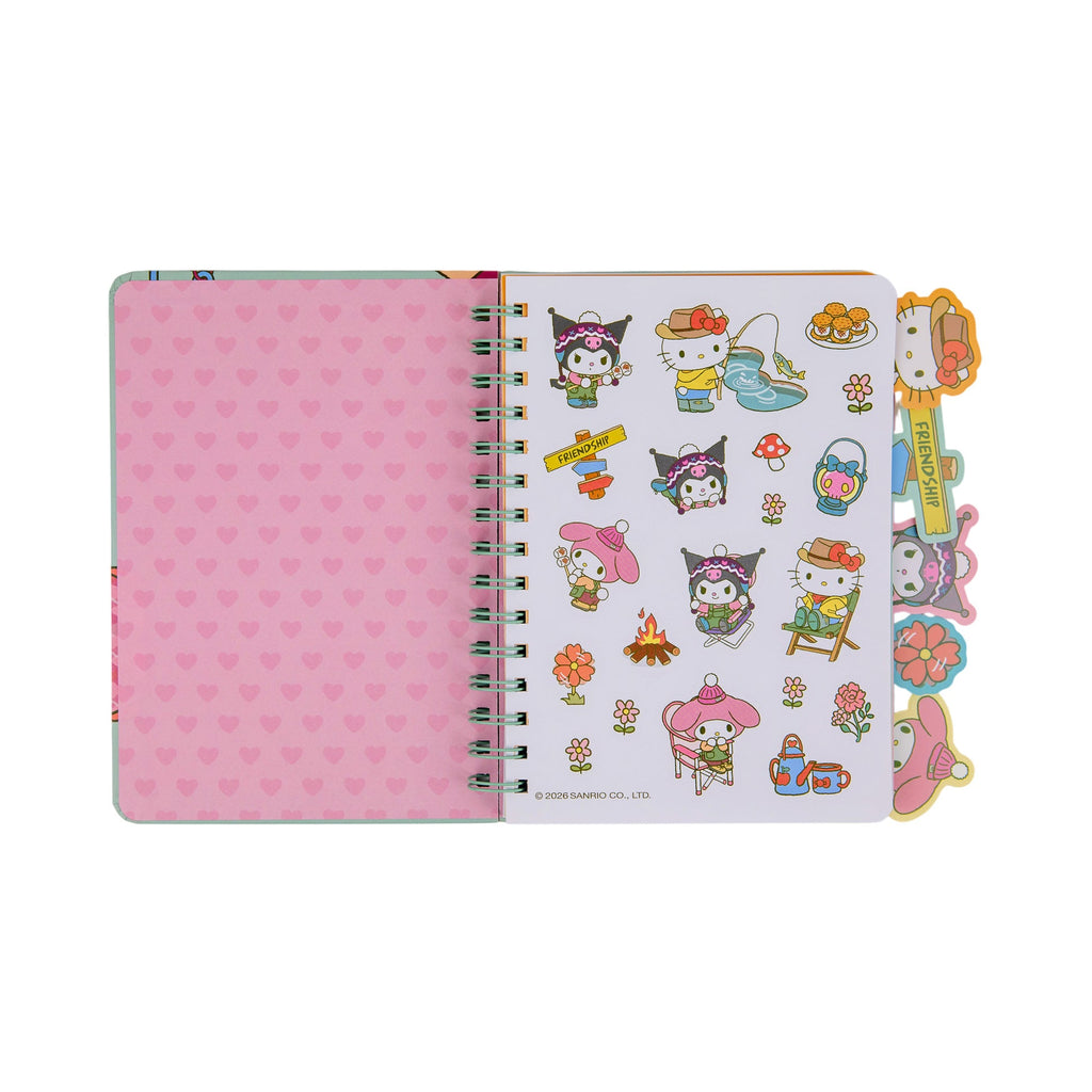 Caderno A5 com Separadores Hello Kitty & Friends - Camping