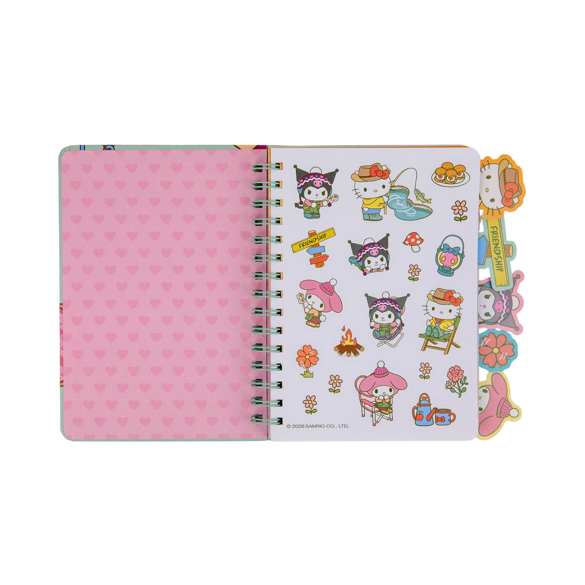 Caderno A5 com Separadores Hello Kitty & Friends - Camping