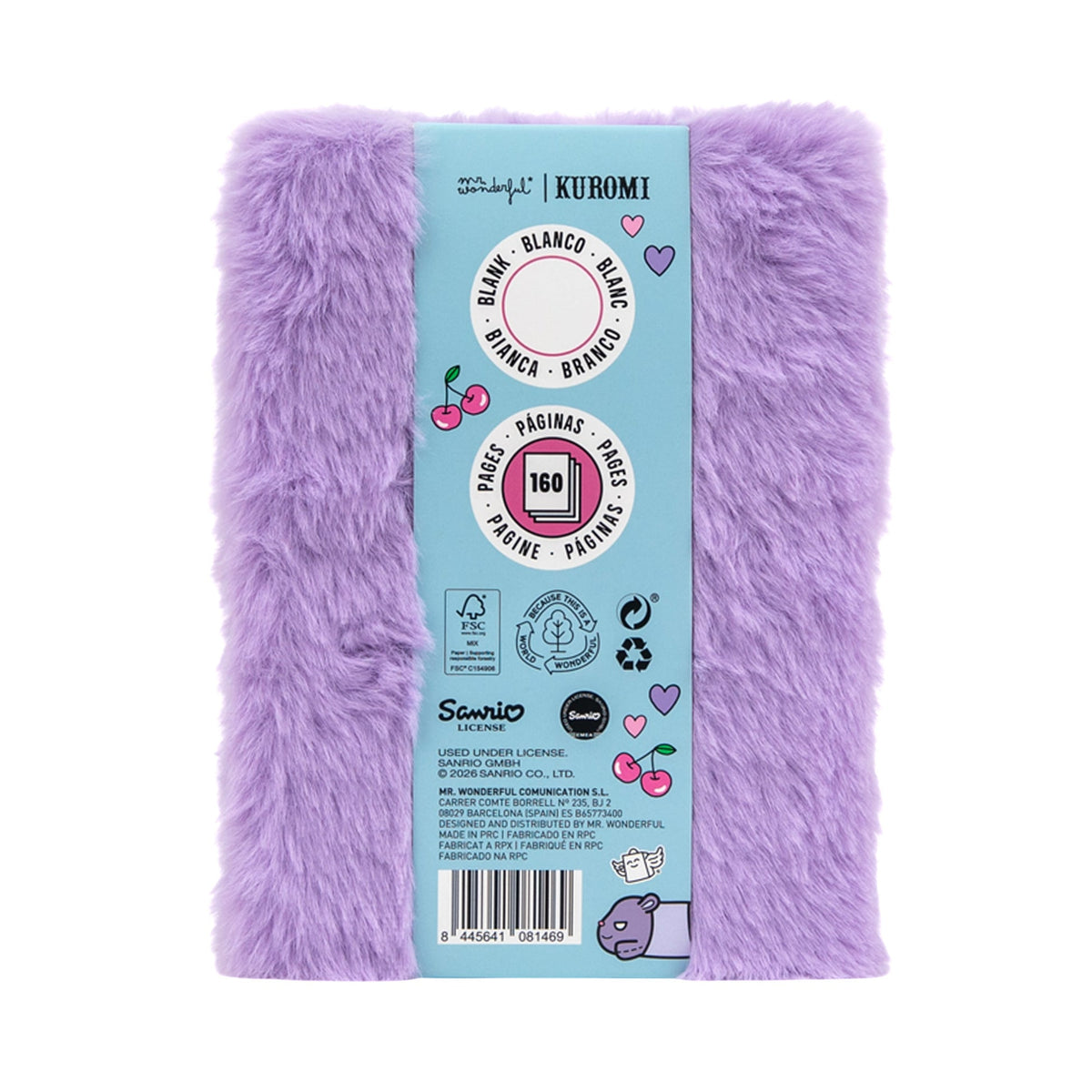Caderno A6 de Peluche - Kuromi