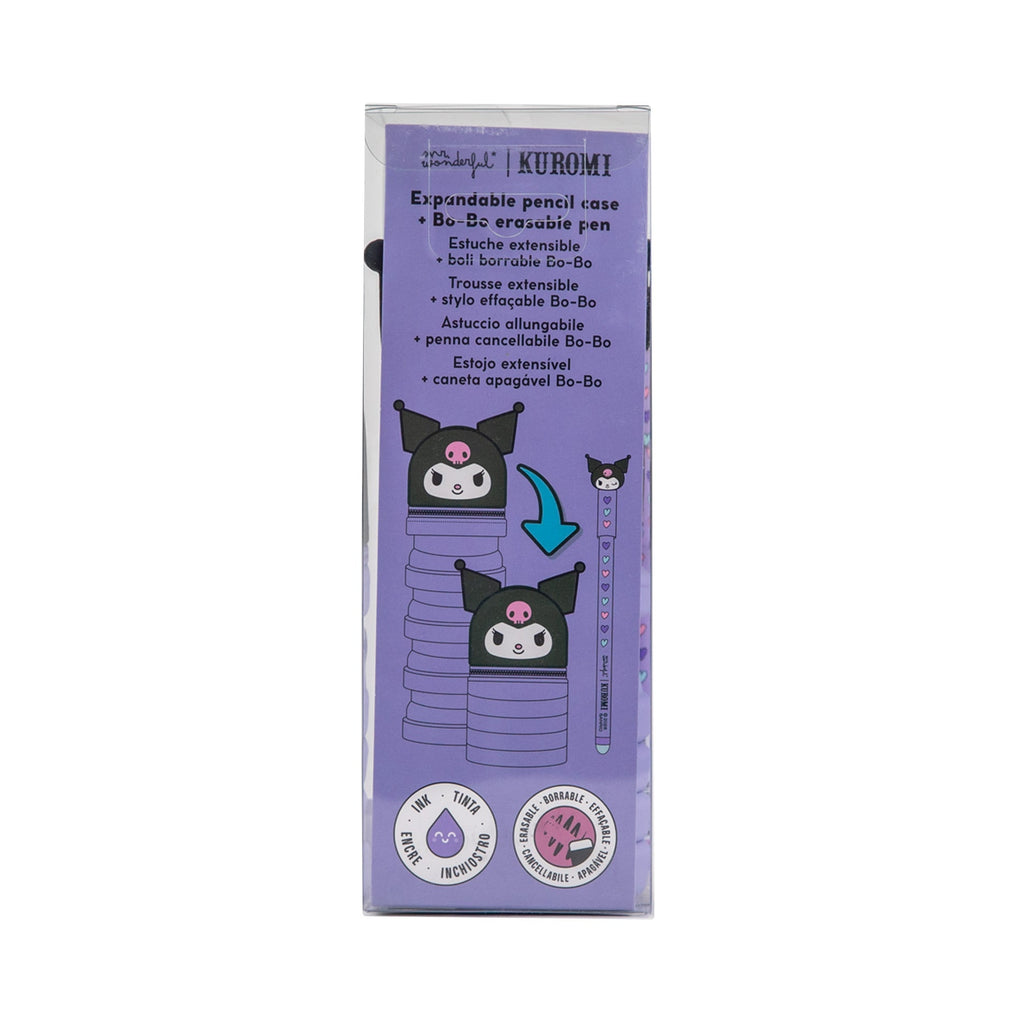 Estojo de Silicone Extensível + Caneta Apagável Bo-Bo - Kuromi