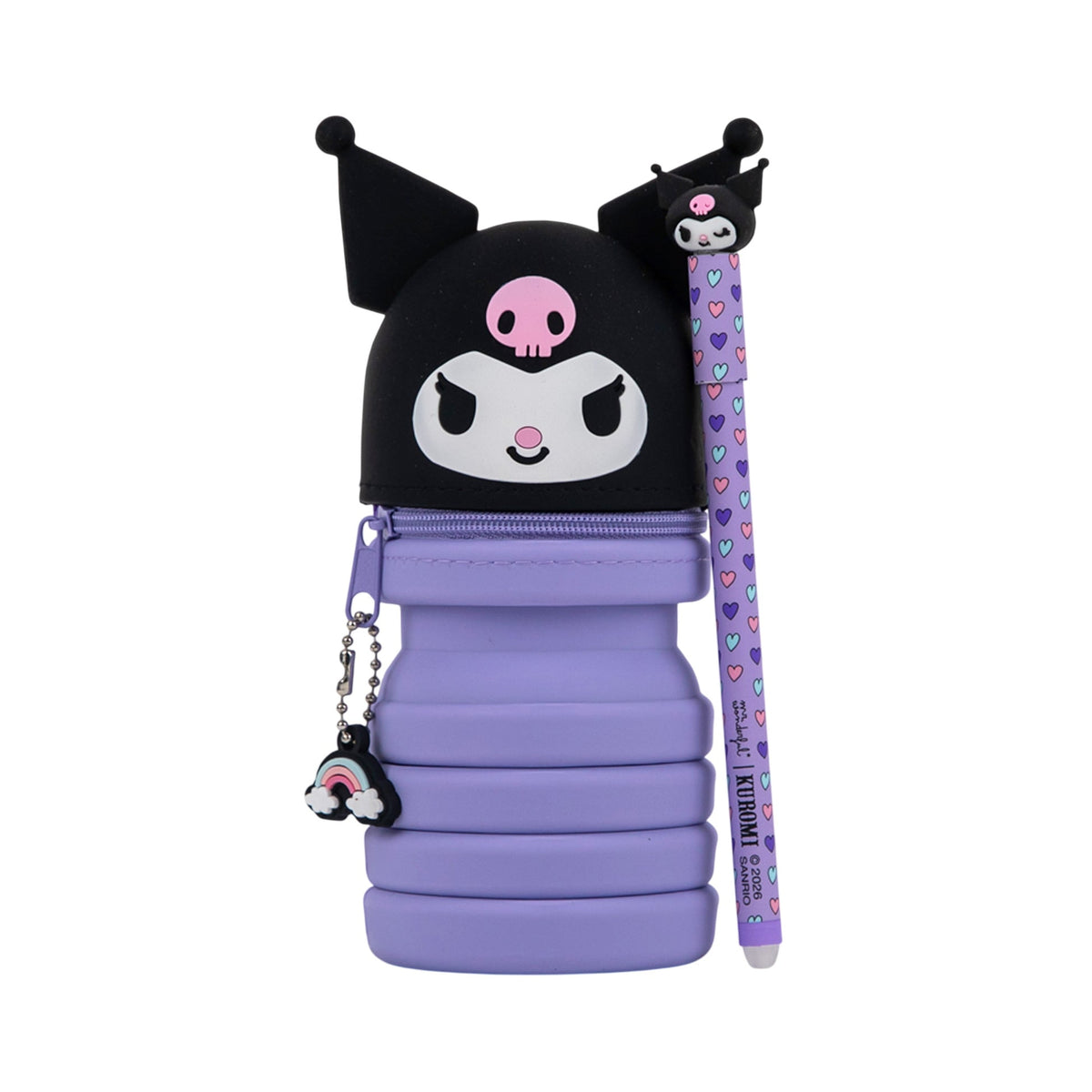 Estojo de Silicone Extensível + Caneta Apagável Bo-Bo - Kuromi