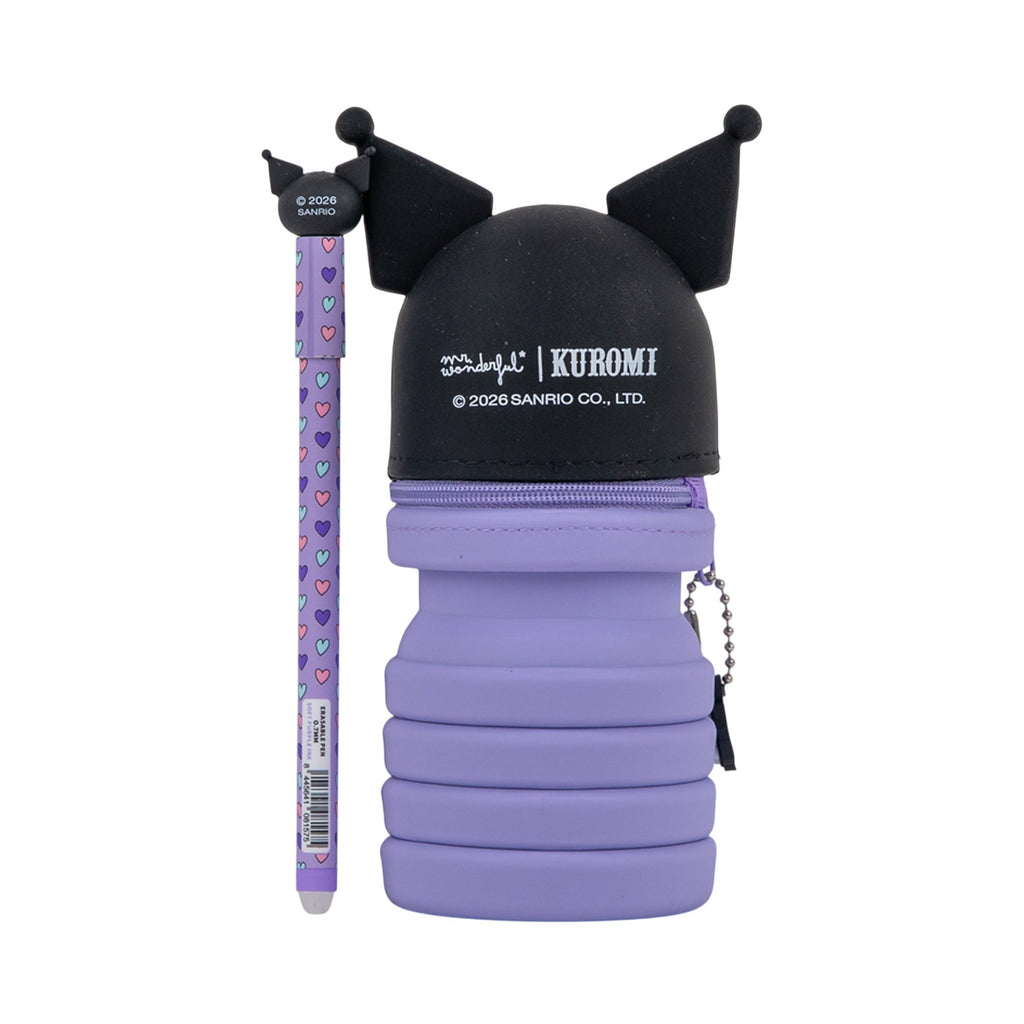 Estojo de Silicone Extensível + Caneta Apagável Bo-Bo - Kuromi