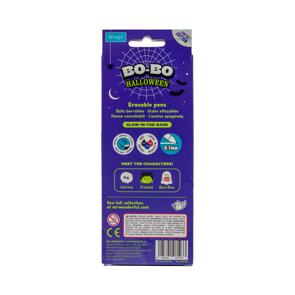 Conjunto de 3 canetas apagáveis Bo-Bo - Glow in the dark