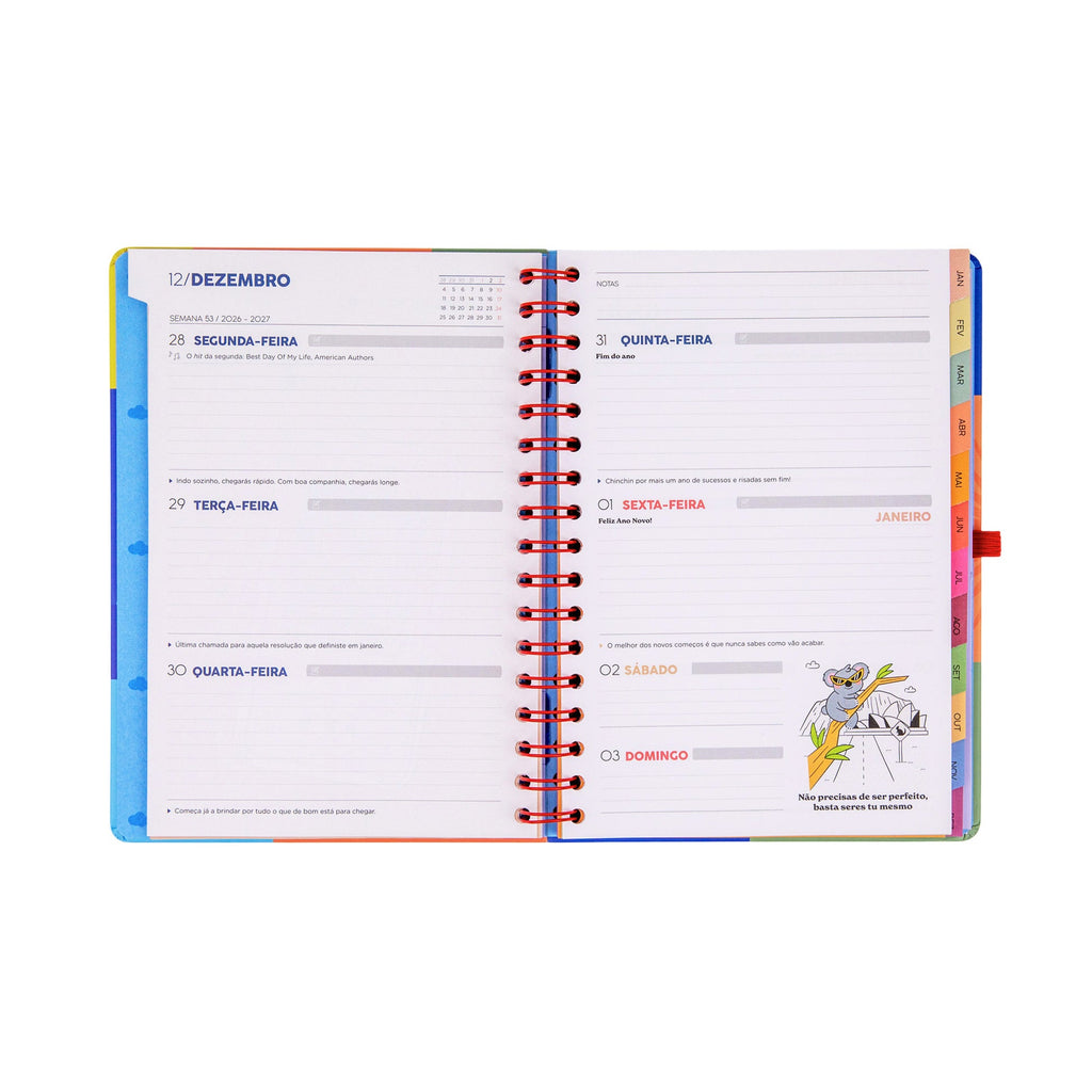 Agenda Semanal 2027 No meu mundo - Mr.Wonderful