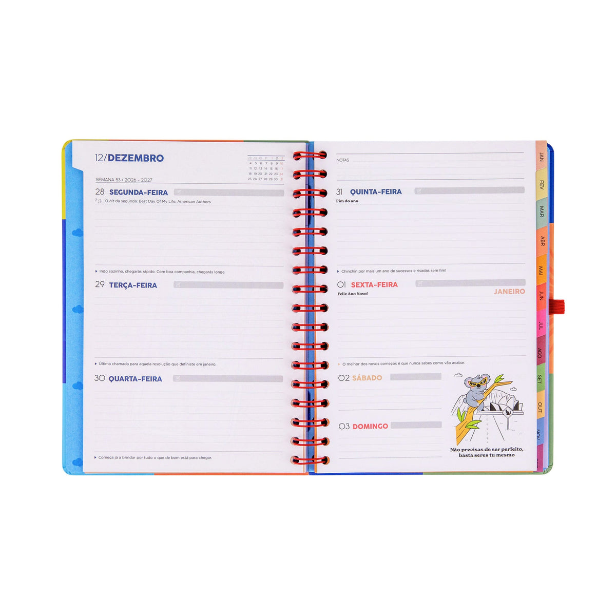 Agenda Semanal 2027 No meu mundo - Mr.Wonderful