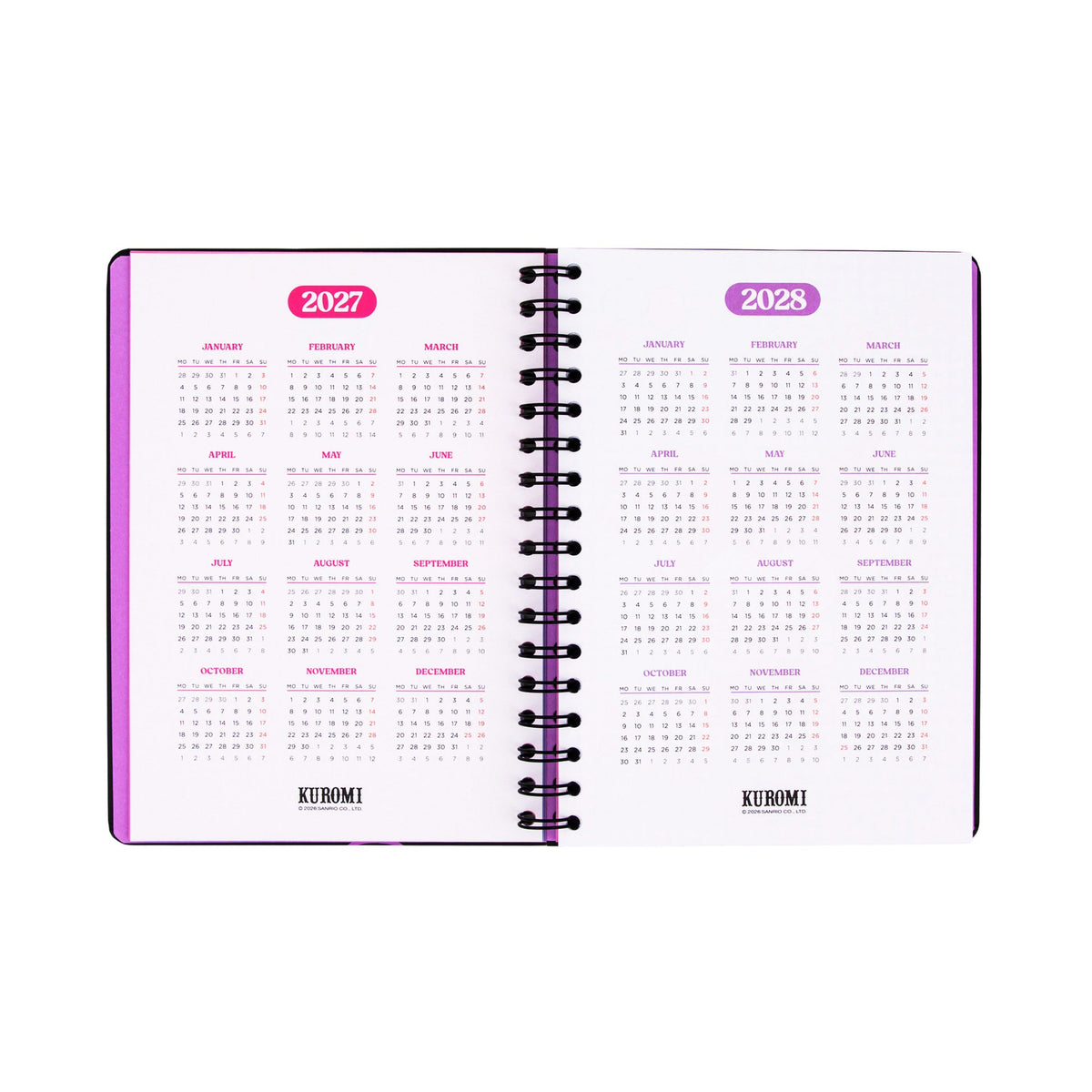 Agenda Semanal 2027 Kuromi - Mr.Wonderful