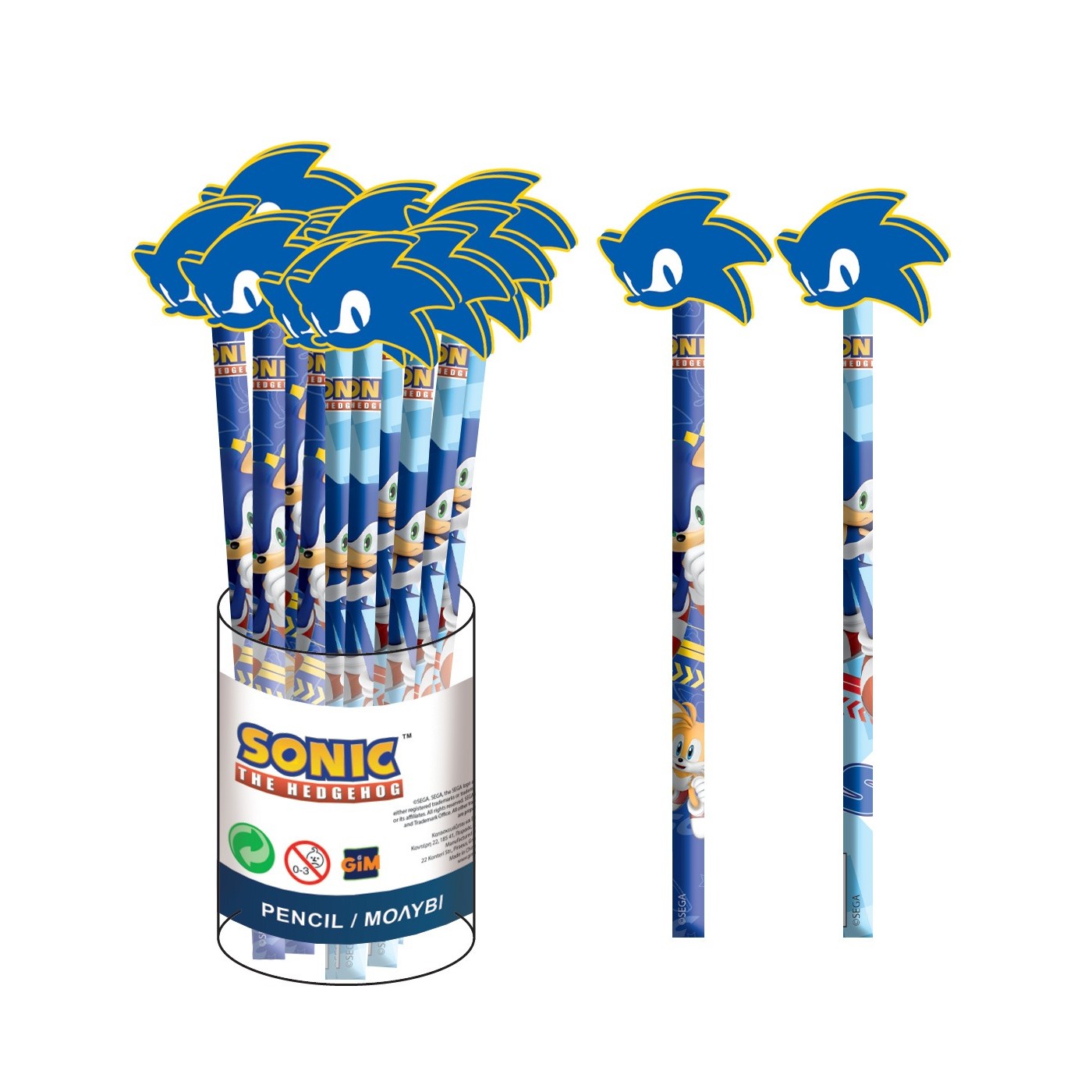 Lápis Grafite Sonic c/Borracha