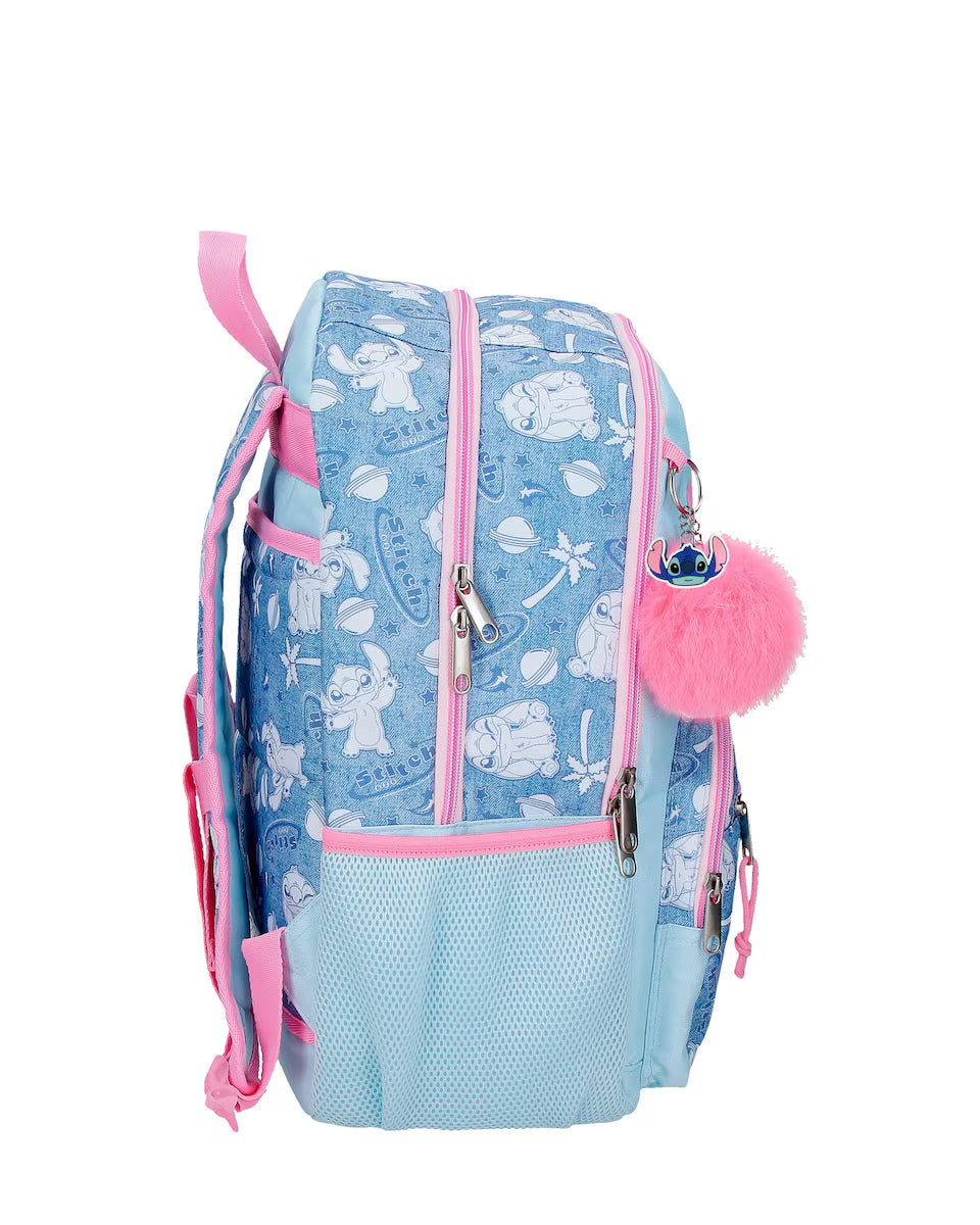 Mochila 44cm Stitch Hearts