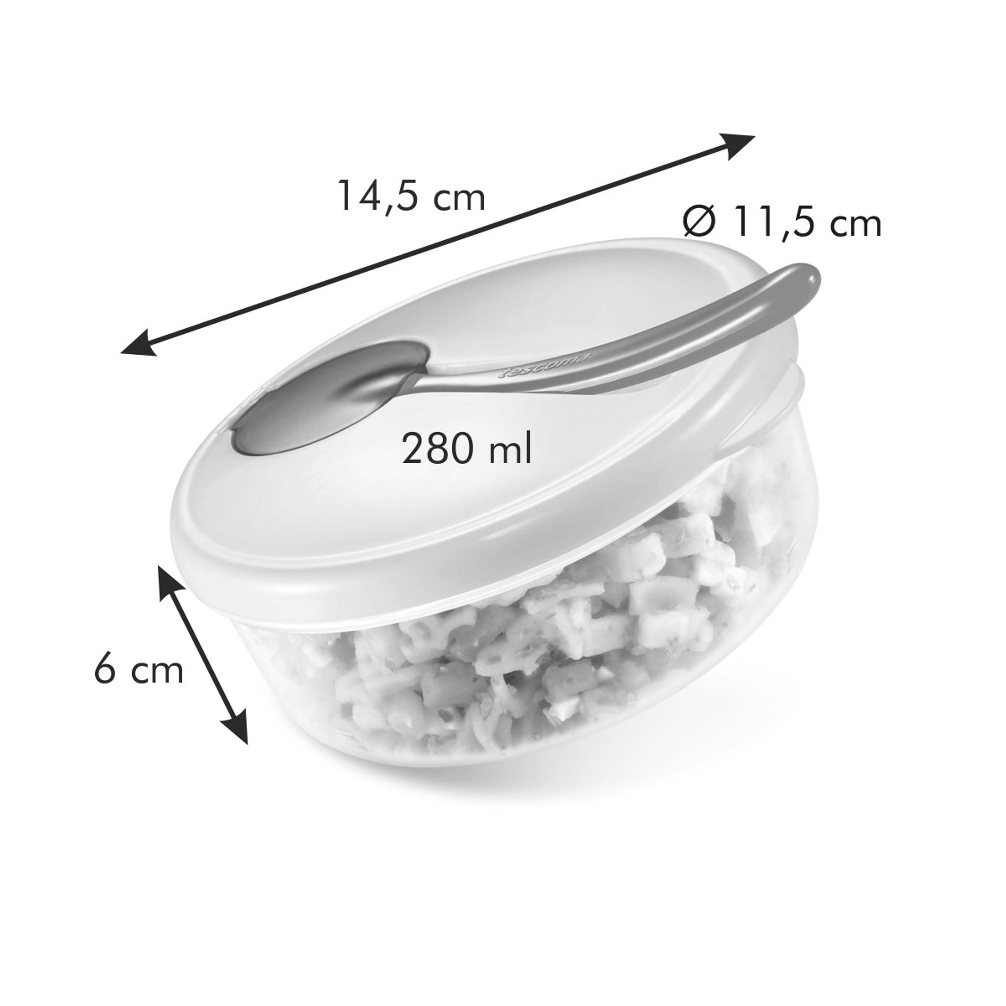 Prato de Viagem c/colher - PAPU PAPI
