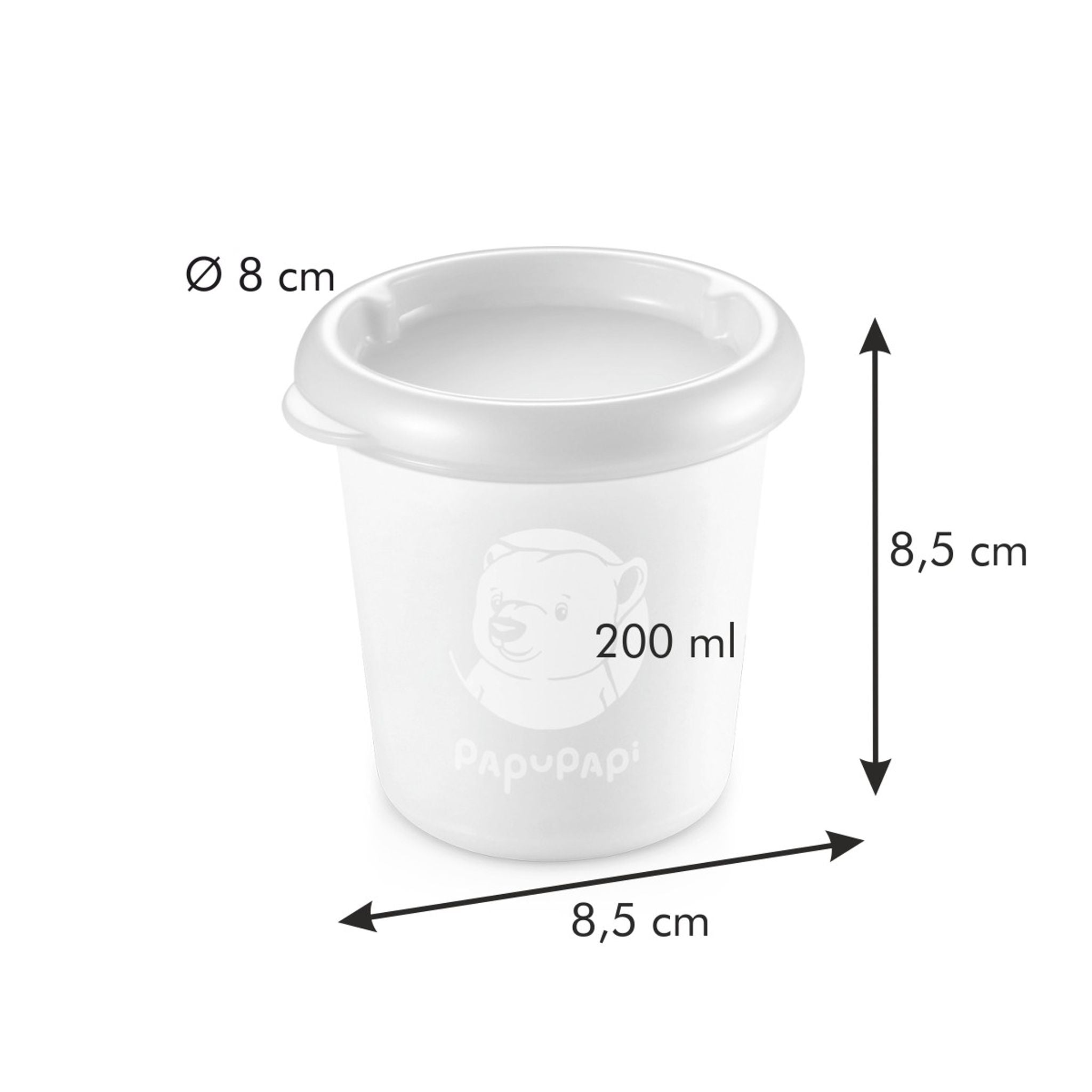 Recipiente PAPU PAPI 200ml - 2 peças