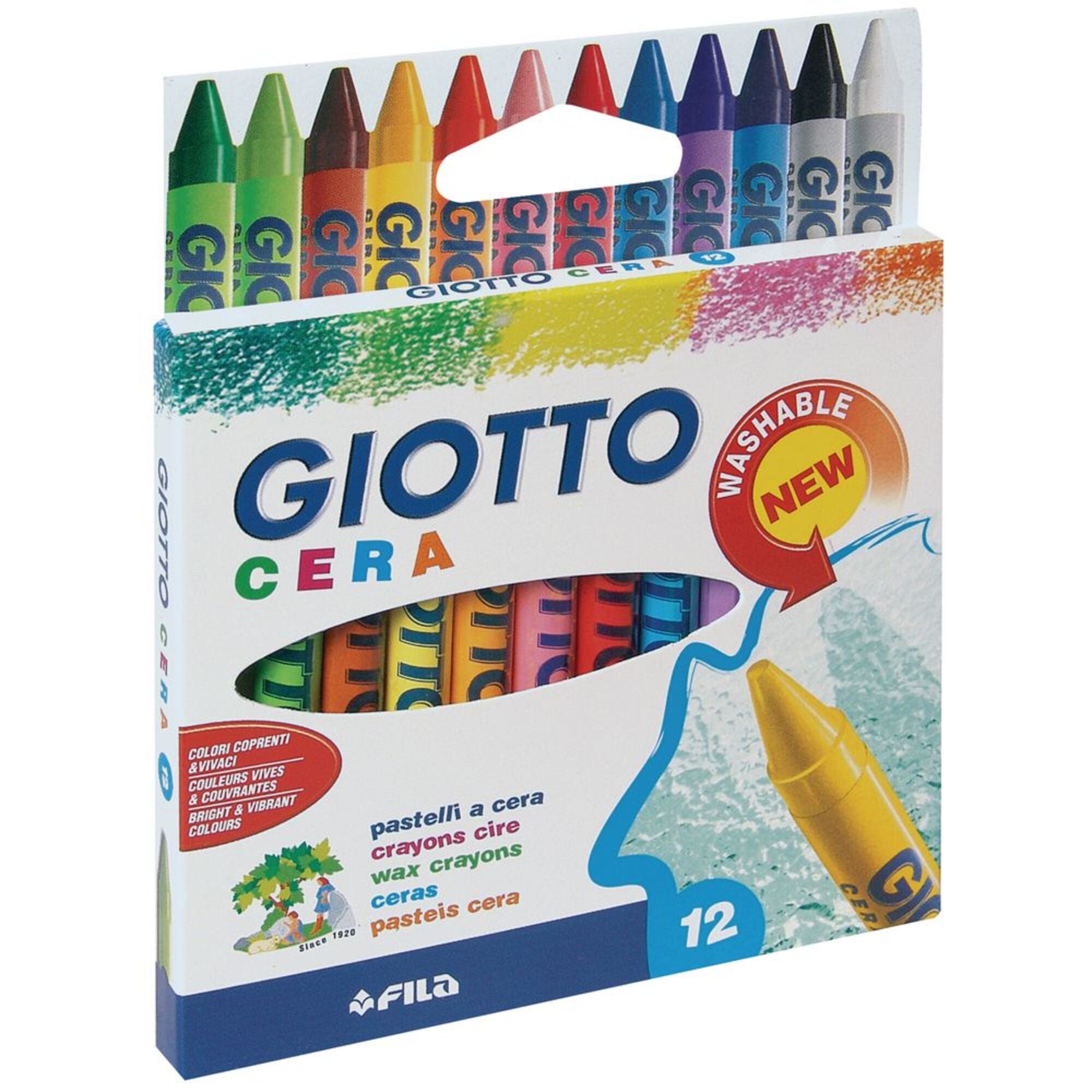 GIOTTO Lápis de Cera - 12 Unidades