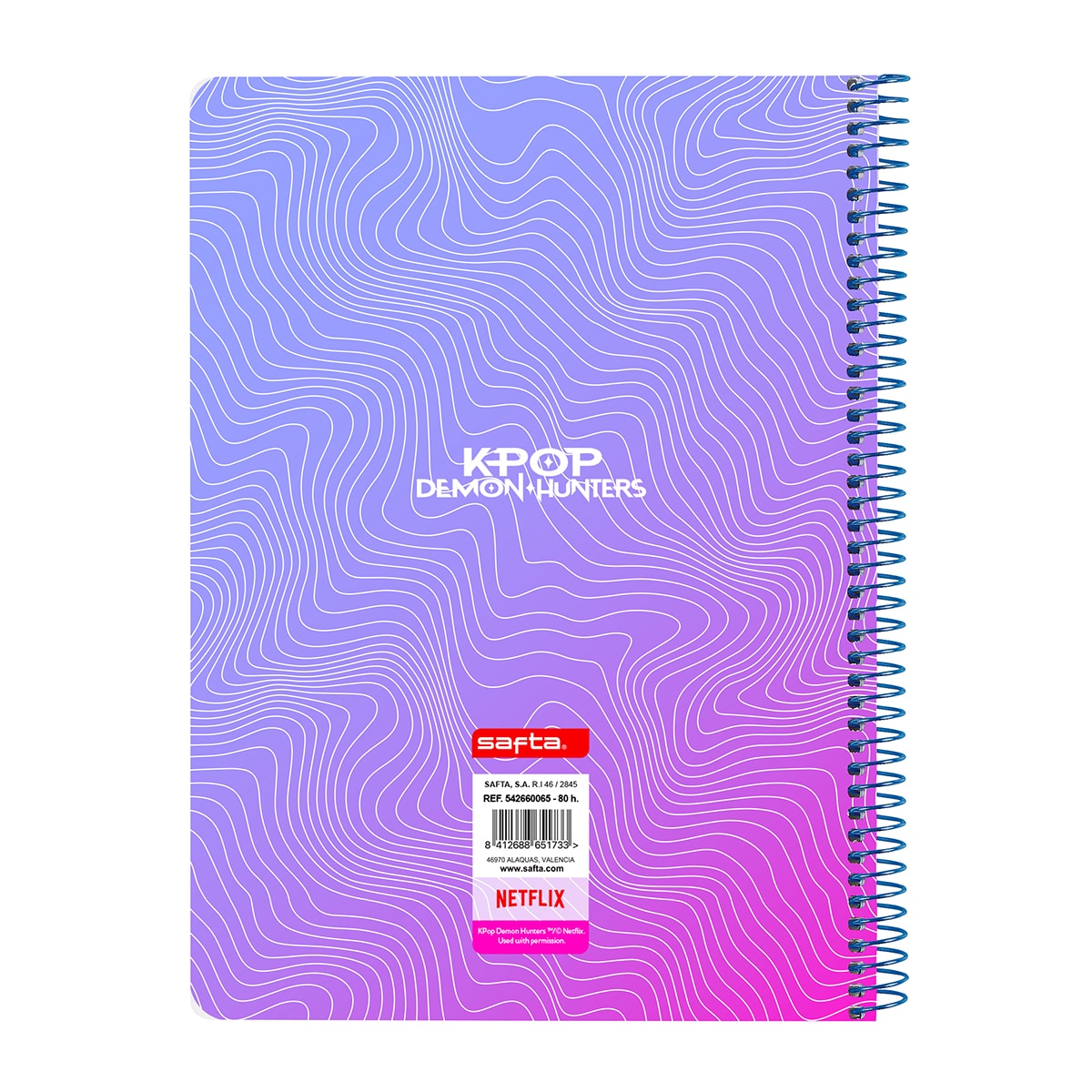 Caderno A4 80 Folhas K-Pop Demon Hunters - Quadriculado