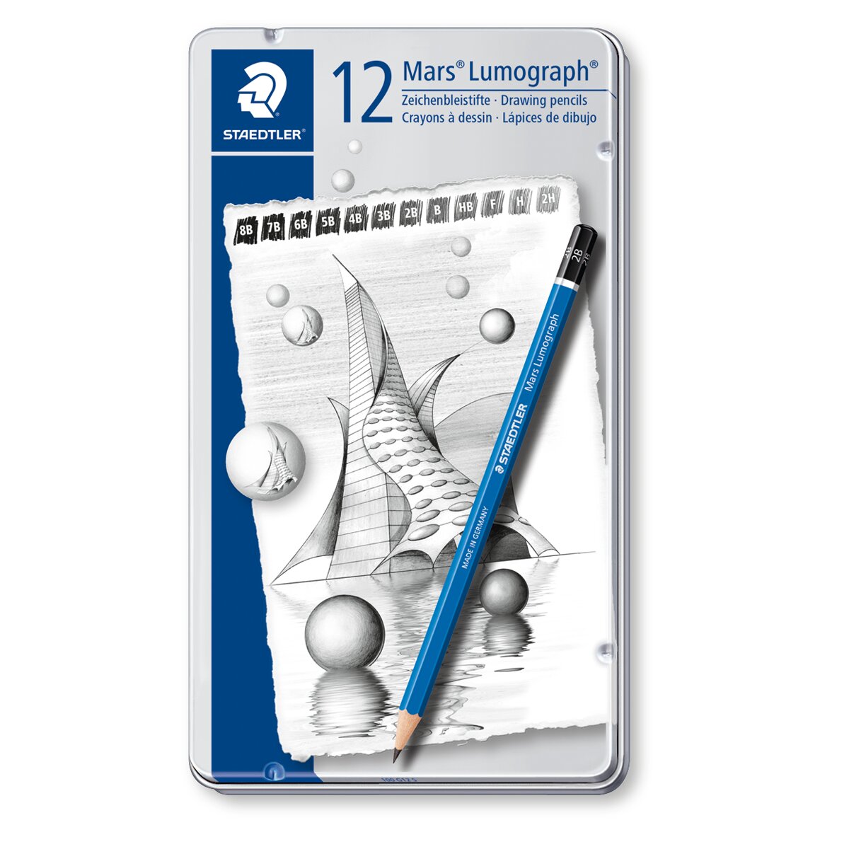 Caixa 12 Lápis Grafite Mars Lumograph 100 Staedtler