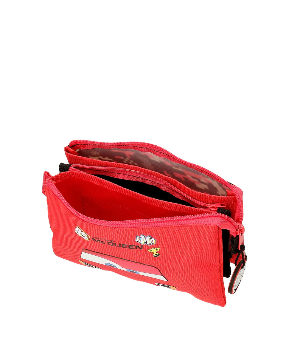 Porta Lápis Triplo Cars McQueen Red